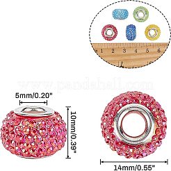 Cmолы Rhinestone Европейский бисером RPDL-NB0001-11