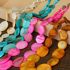 4 нитка 4 цвета натуральные белые ракушечные бусины нитки&nbsp;BSHE-HY0001-06