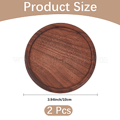 2 pz sottobicchieri in legno di noce nero&nbsp;AJEW-CL0006-41