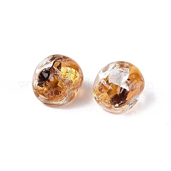 Handgefertigte Gold-und Silberfolie Glasperlen&nbsp;FOIL-Q003-01I