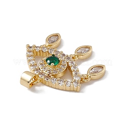 Латунные микропаве прозрачные подвески с фианитом KK-G439-25G