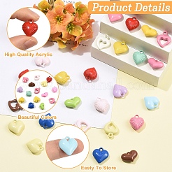 40 шт. 4 стиля акриловых подвесок с запекаемой краской&nbsp;OACR-YW0004-48