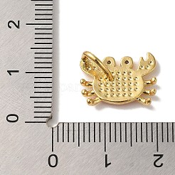 Porte micro ouvrent pendentifs zircone cubique en laiton de placage&nbsp;KK-U027-12-05G