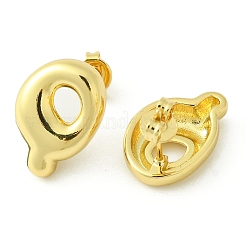 Серьги из латуни с покрытием стойки EJEW-S222-01G-Q