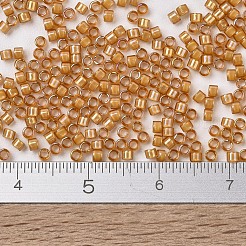MIYUKIデリカビーズ  シリンダー  日本製シードビーズ  11/0  （db1778)白い裏地トパーズab  1.3x1.6mm  穴：0.8mm  約20000個/袋  100 G /袋&nbsp;SEED-J020-DB1778