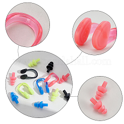 8 комплект из 4-х цветных силиконовых зажимов для носа и берушей AJEW-FH0001-92