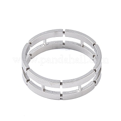 Кольцо в форме цепочки из нержавеющей стали марки 304&nbsp;RJEW-C084-01A-P