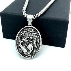 Мужские ожерелья с подвеской в стиле ретро-рок-панк «Рука Иисуса» из нержавеющей стали 304 DN7993