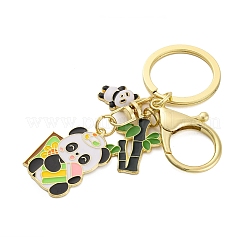 Porte-clés pendentif en émail en alliage de zinc panda plaqué en rack&nbsp;KEYC-G064-01C