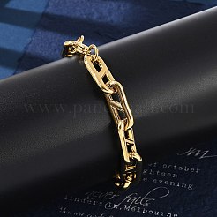 Bracciali a catena ovale in acciaio inossidabile 304 per donna e uomo&nbsp;BJEW-F488-49C-G