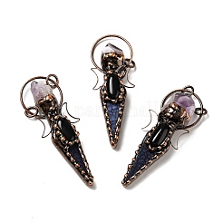 Натуральные аметистовые самородки и большие остроконечные подвески из окрашенного агата G-D468-16R