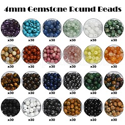 Наборы для самостоятельного изготовления браслетов из круглых бусин из драгоценных камней&nbsp;DIY-YW0012-09