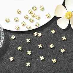 Латунные бусины в форме клевера&nbsp;XGRPCU938-302G