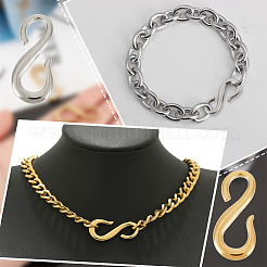 12 шт. 2-х цветные застежки-крючки из нержавеющей стали 304&nbsp;STAS-UN0047-17