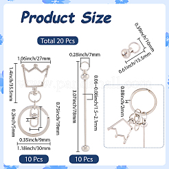 10 шт. застежки для брелка из сплава&nbsp;KEYC-SC0001-80A