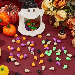 125 шт. 5-х цветные пластиковые бусины на Хэллоуин&nbsp;FIND-DC0006-32