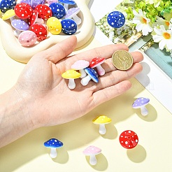 20шт 5 цвета непрозрачные акриловые бусины&nbsp;MACR-YW0004-76