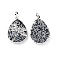 Естественно снежинка обсидиана подвески X-G-G900-01P-13