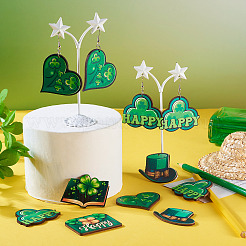 Набор для изготовления деревянных висячих сережек ко Дню Святого Патрика своими руками&nbsp;DIY-TA0009-17