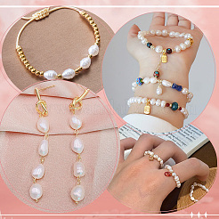 50 шт. жемчужные бусины с крупным отверстием PEAR-LT0001-09A