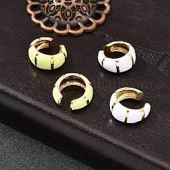 Серьги-каффы в форме буквы С из латуни&nbsp;EJEW-D321-04G