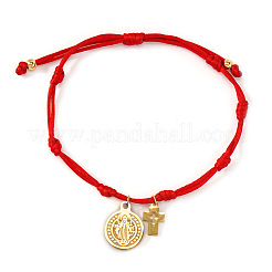 Pulseras ajustables con dijes de acero inoxidable 304&nbsp;LD5373-1