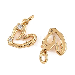 Breloques en laiton serties de micro-pavés de zirconiums cubiques transparents pour la Saint-Valentin de Shegrace&nbsp;XGRQ4N919-704G