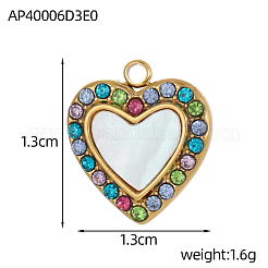 Подвески в виде ракушек из нержавеющей стали 304 STAS-OY004-93G