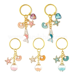 Эмаль из сплава и стеклянная бутылка со стеклянным брелоком со стразами KEYC-FZ00020