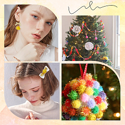 120 stücke handgemachte diy puppe handwerk pom pom garn pom pom balls&nbsp;AJEW-SC0003-15C-02