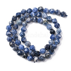 Натуральные дюмортьеритовые кварцевые бусы G-F523-17-6mm