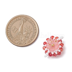 6 шт. подвески-соединители из двухцветного стеклянного бисера&nbsp;PALLOY-MZ01111