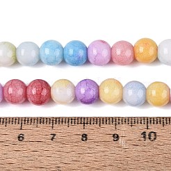 Brins de perles de verre teintées à effet ombré opaque&nbsp;GLAA-Q106-04A-M01