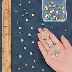 Набор для самостоятельного изготовления ожерелья из синтетических бирюзовых бусин DIY-SC0018-05