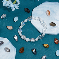 3 пакетик 3-х цветных прозрачных стеклянных бусин сегментированные разноцветные бусины GLAA-PH0003-36A