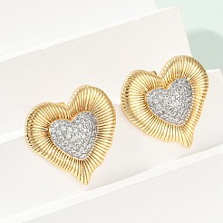 Серьги-гвоздики из циркония EJEW-C134-01G