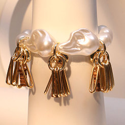 Овальные браслеты из сплава с подвесками WGDE029-01