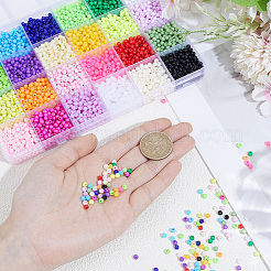 4800pcs 24 Farben undurchsichtige Acrylperlen&nbsp;MACR-PA0001-62A
