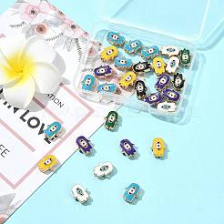 30шт эмалевые бусины из сплава ENAM-FS0003-56