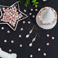 150 шт. фарфоровые бусины ручной работы Famille Rose&nbsp;PORC-PA0001-10