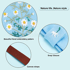 Набор для изготовления сумки через плечо для начинающих с вышивкой ромашки DIY-WH0308-155