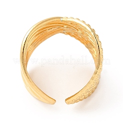 Ионное покрытие(ip) 201 нержавеющая сталь открытое манжетное кольцо RJEW-E063-48G