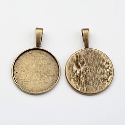 Blase Medaillon Legierung Anhänger Cabochon Lünette Fassungen&nbsp;DIY-X0268-04AB-FF