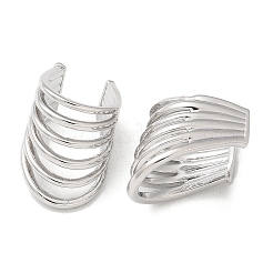 Orecchini con polsino in ottone per le donne&nbsp;EJEW-U036-02P