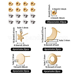 Фурнитура для сережек-гвоздиков из нержавеющей стали 304 STAS-YS0001-08