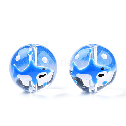 Прозрачное стекло с эмалевыми бусинами LAMP-T011-18A