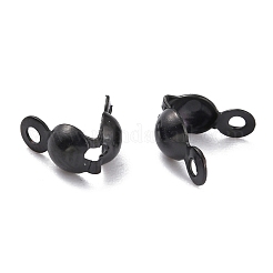 304ステンレススチールボールチープ  電気泳動黒  8x4mm  穴：1mm&nbsp;X-STAS-F075-26B