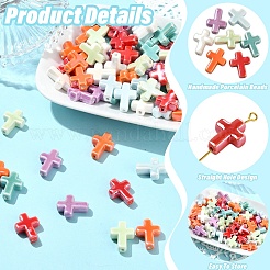 20шт фарфоровые бусины ручной работы&nbsp;PORC-YW0001-33A