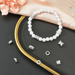 10 Stück 5 Stile Messing Micro Pave Zirkonia Perlen&nbsp;KK-CJ0004-20