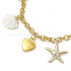 Браслеты-цепочки из натурального жемчуга и железа BJEW-JB10364